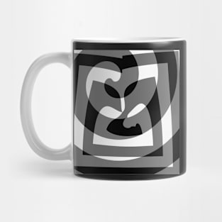 A grey-scale pattern Mug